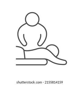 Massage process line outline icon