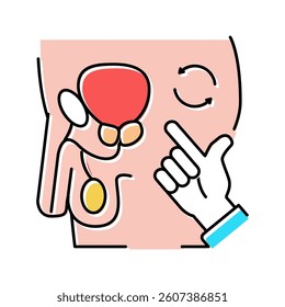 massage prostate color icon vector. massage prostate sign. isolated symbol illustration