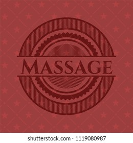 Massage red emblem