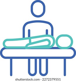 Massage, rehabilitation, physiotherapy thin line icon. Modern vector illustration