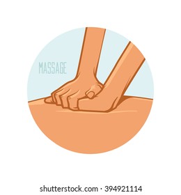 massage, relaxing therapy, relax, body massage, hand massage, relaxation, vector illustration