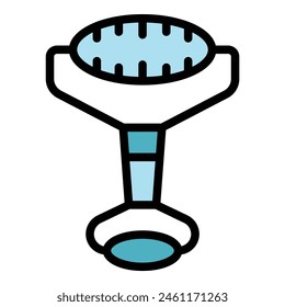 Massage roll icon outline vector. Facial skin. Care spa color flat