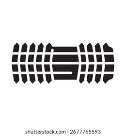 massage roller color flat icon for digital and print projects.  Minimal clean icons for apps and websites. Modern simple icons for UI UX and branding