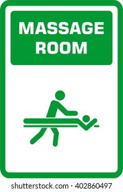 Massage room. Sign