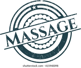 Massage rubber stamp with grunge texture