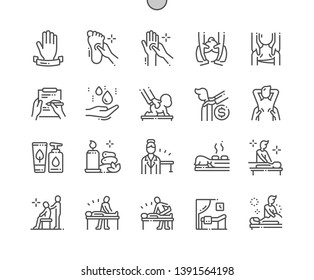 Massage salon Well-crafted Pixel Perfect Vector Thin Line Icons 30 2x Grid for Web Graphics and Apps. Simple Minimal Pictogram