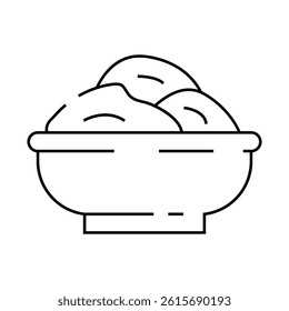 massage salt line icon vector. massage salt sign. isolated contour symbol black illustration
