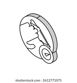 massage scar isometric icon vector. massage scar sign. isolated symbol illustration