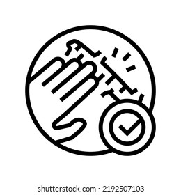 vector de icono de la línea de la cicatriz de masaje. signo de la cicatriz de masaje. símbolo de contorno aislado ilustración negra