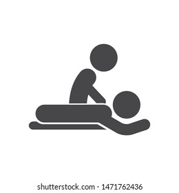 Massage session vector icon, simple sign for web site and mobile app.