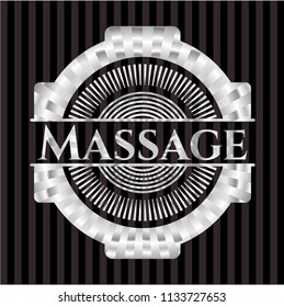 Massage silvery badge