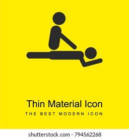 massage and spa bright yellow material minimal icon or logo design