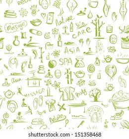 Massage and spa concept, seamless pattern for your design