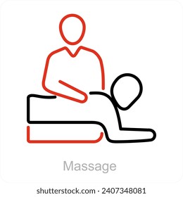 Concepto de icono de masaje y spa