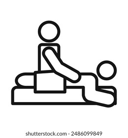 masaje spa icono marca en estilo lleno