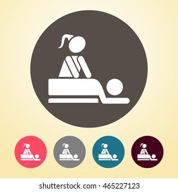 Massage & Spa Icon in round shape.