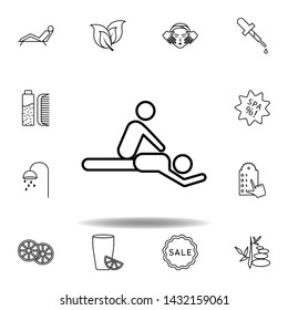 massage and spa outline icon. Detailed set of spa and relax illustrations icon. Can be used for web, logo, mobile app, UI, UX