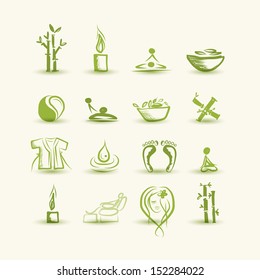 Massage and spa, set of icons for your design