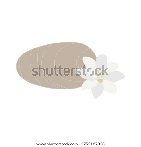 Massage stone in flat design style. Perfect for spa and wellness projects. Vector illustration graphic.