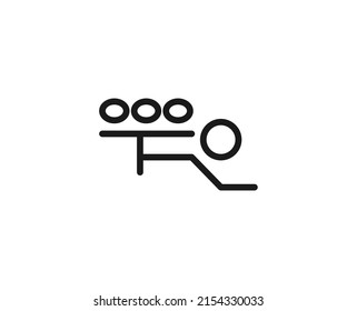 Massage stone premium line icon. Simple high quality pictogram. Modern outline style icons. Stroke vector illustration on a white background. 