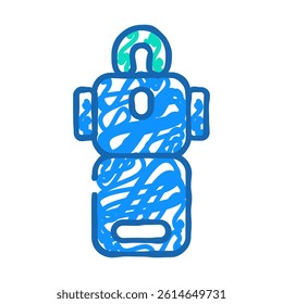 massage table doodle icon sketch vector. massage table sign. isolated symbol illustration