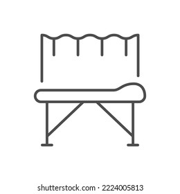 Massage table line outline icon