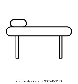 Tabla de masaje Esquema negrita Icono vector que se puede modificar o editar fácilmente  