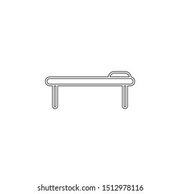 a massage table outline icon. Element of spa for mobile concept and web apps icon. Outline, thin line icon for website design and development, app development