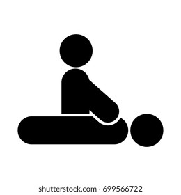 Massage therapist icon .