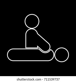 Massage therapist icon .