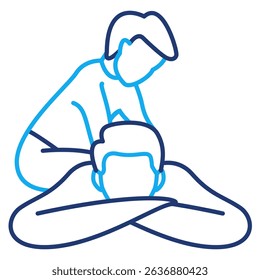 Massage Therapy icon represented by Massage Dual Line style.
