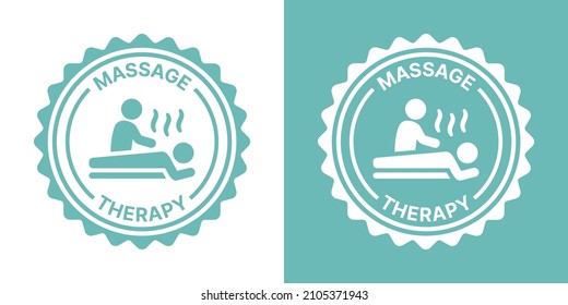 Massage therapy icon sign vector illustration.