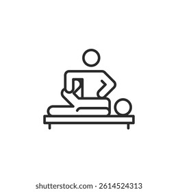 Massage therapy icon. Simple massage therapy icon for social media, app, and web design. Vector illustration