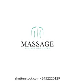 Massage therapy logo design illustration idea