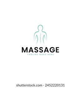 Massage therapy logo design illustration idea