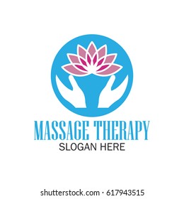 Massage Therapy Logo With Text Space For Your Slogan / Tagline, Vector Illustration