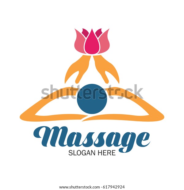 Massage Therapy Logo Text Space Your Stock Vector (Royalty Free) 617942924