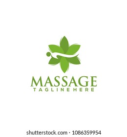 Massage Therapy Logo Vector Illustration