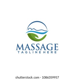 Massage Therapy Logo Vector Illustration