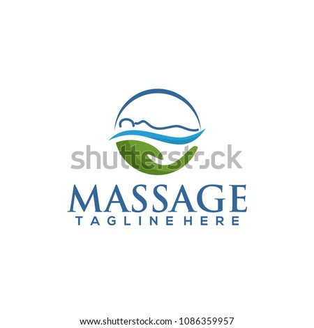 massage therapy logo vector illustration