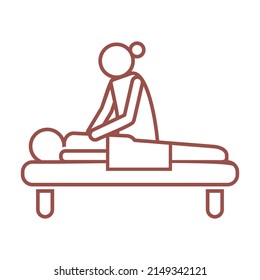 Icono de tratamiento de terapia de masaje, Vector