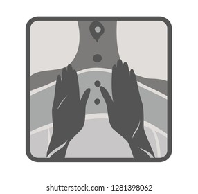 Massage therapy vector symbol