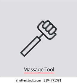massage tool icon vector icon.Editable stroke.linear style sign for use web design and mobile apps,logo.Symbol illustration.Pixel vector graphics - Vector svg