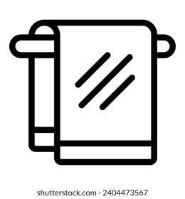 Massage towel icon outline vector. Spa wellness tools. Bath cotton textile