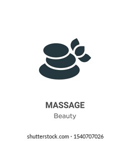 Massage vector icon on white background. Flat vector massage icon symbol sign from modern beauty collection for mobile concept and web apps design.