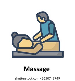 Ícone de vetor de massagem que pode facilmente modificar ou editar
