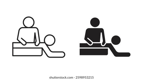 Massage vector line icon illustration collection.
