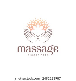 Massage vector logo design temlate.