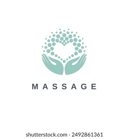 Massage vector logo design temlate.