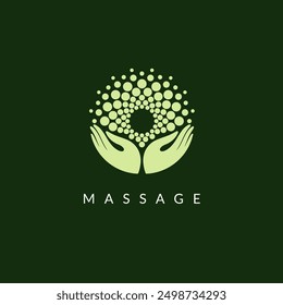 Massage Vektor Logo Design Vorlage.